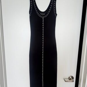 Elegant Black Studded Dress